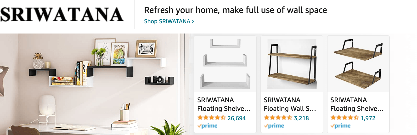 Amazon.com   floating shelves: Ad - Sponsored Brand