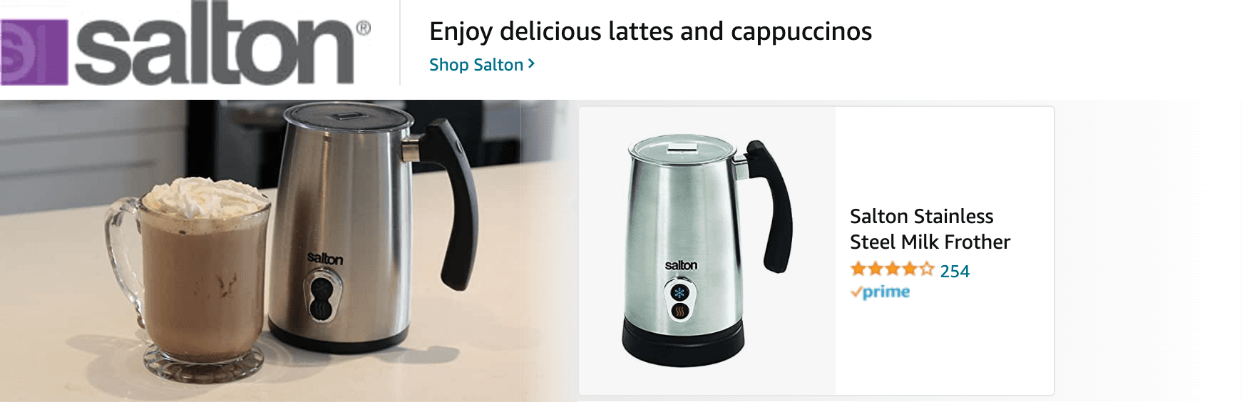 Amazon.com   frother: Ad - Sponsored Brand