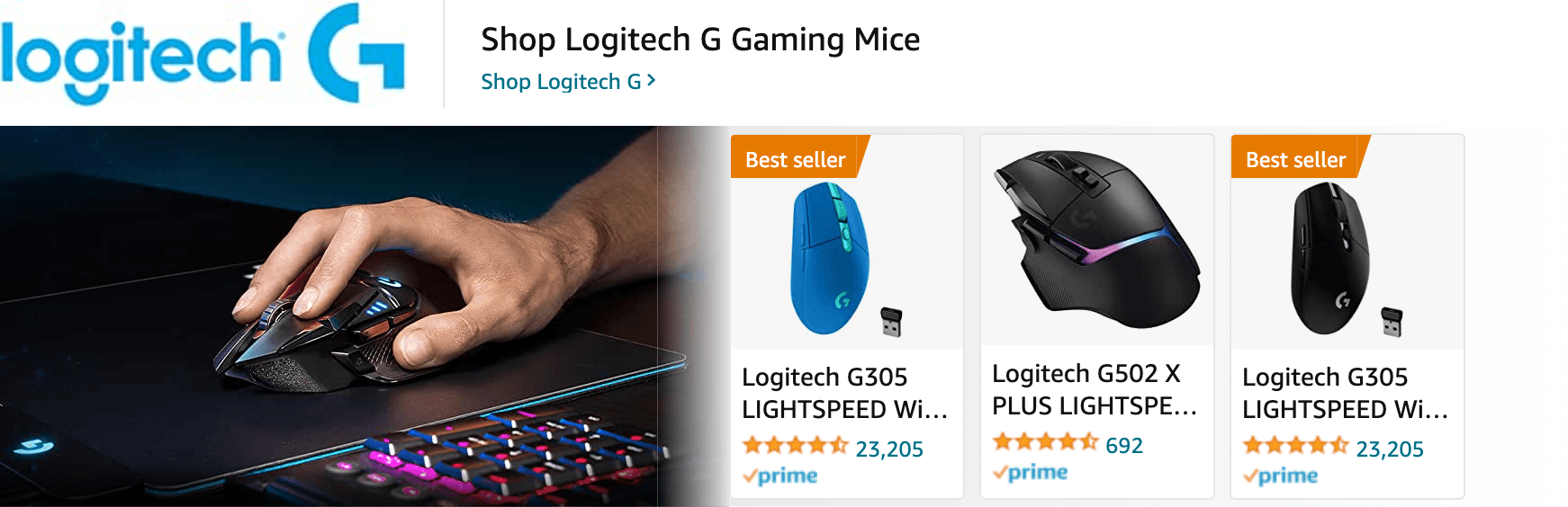 Amazon.com   gaming mouse: Ad - Sponsored Brand