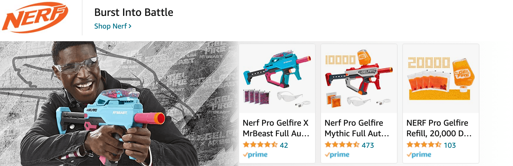 Amazon.com   gel blaster: Ad - Sponsored Brand