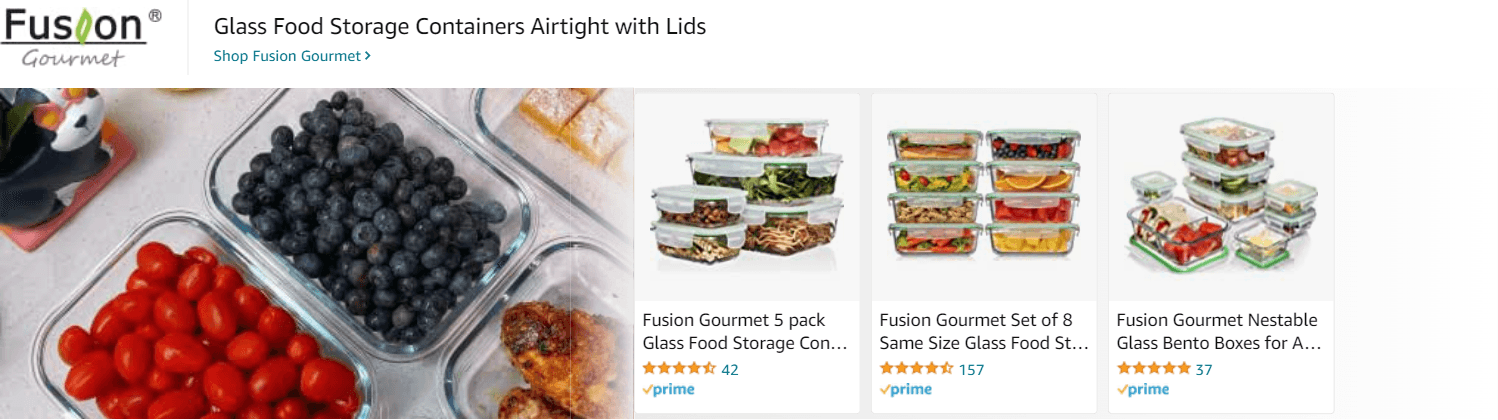 Amazon.com   glass food storage containers: Ad - Sponsored Brand