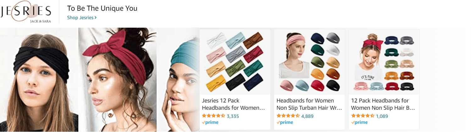 Amazon.com headbands for women: Ad - Sponsored Brand