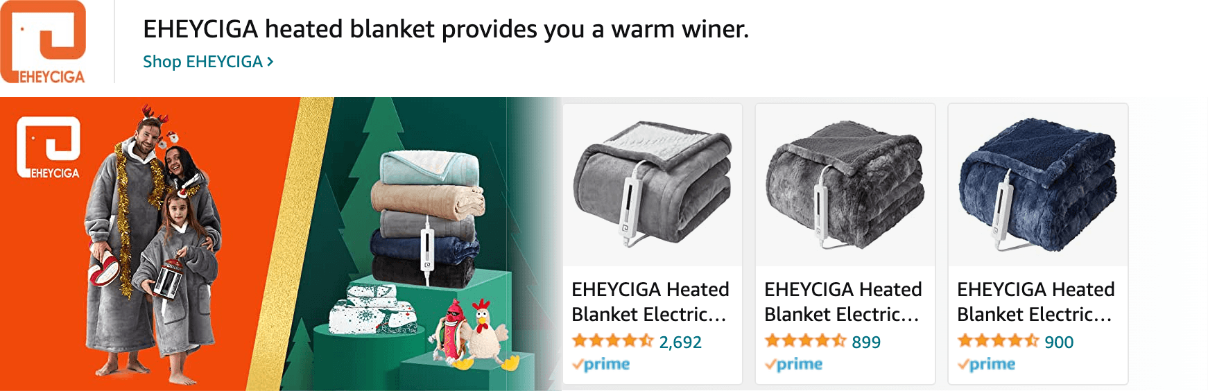 Amazon.com   heated blanket: Ad - Sponsored Brand