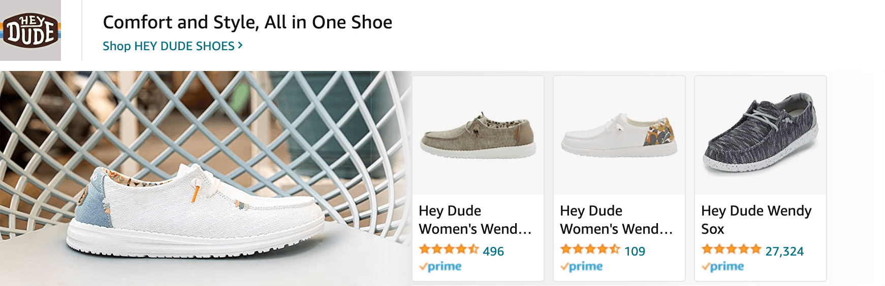Amazon.com   hey dudes for men: Ad - Sponsored Brand