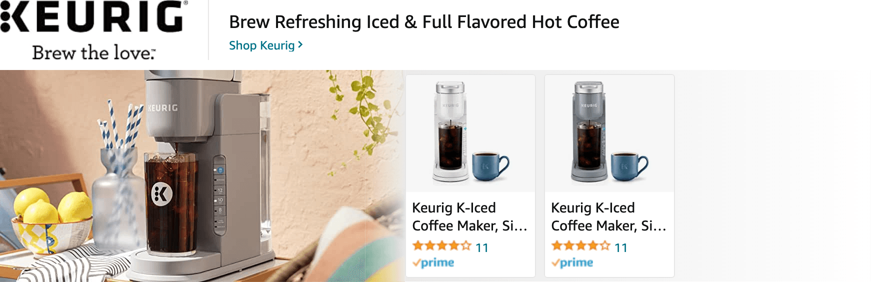 Amazon.com   keurig coffee maker: Ad - Sponsored Brand