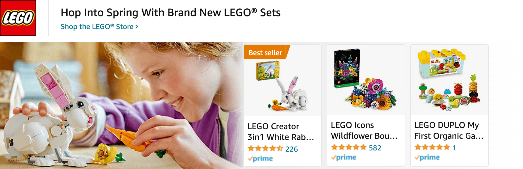Amazon.com   lego: Ad - Sponsored Brand