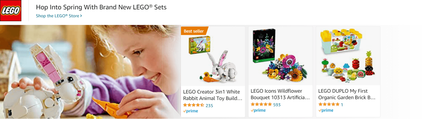 Amazon.com lego sets: Ad - Sponsored Brand