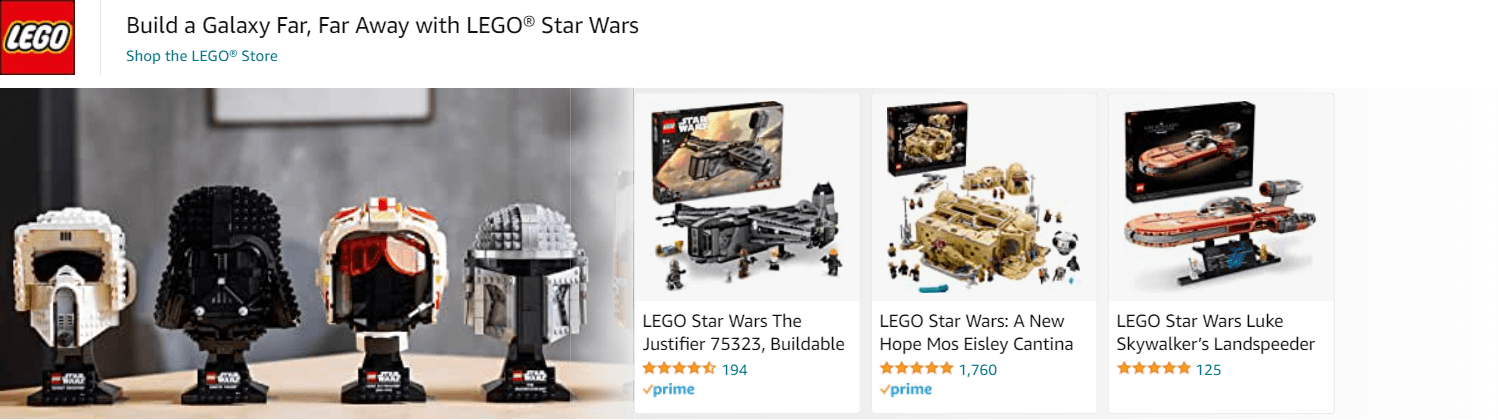 Amazon.com   lego star wars: Ad - Sponsored Brand