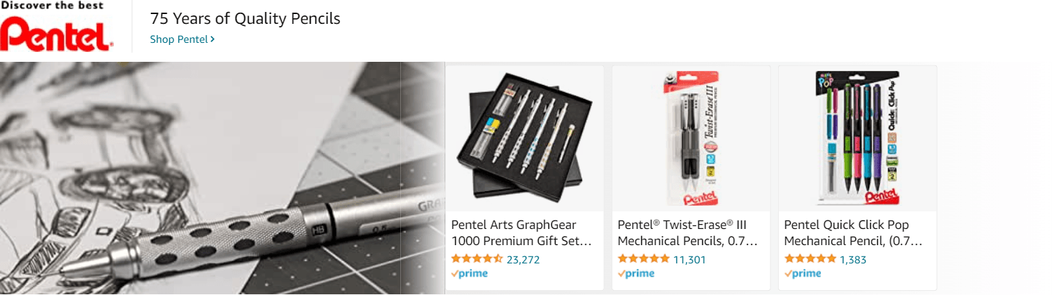 Amazon.com   mechanical pencil: Ad - Sponsored Brand