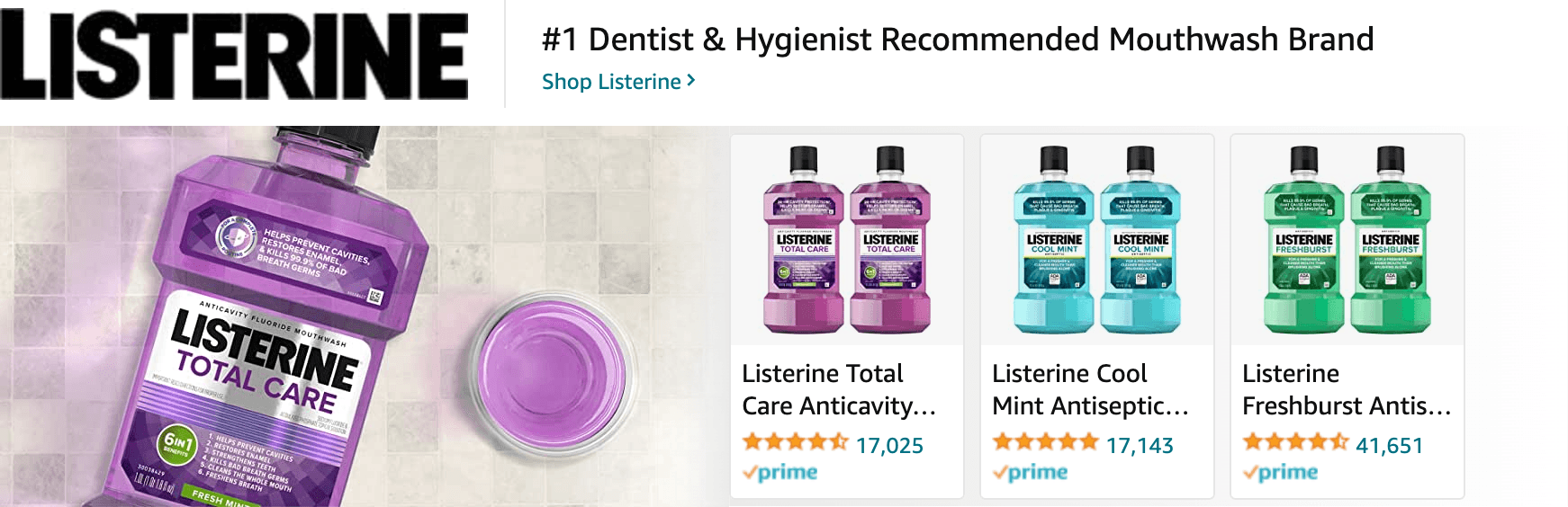 Amazon.com   mouthwash: Ad - Sponsored Brand
