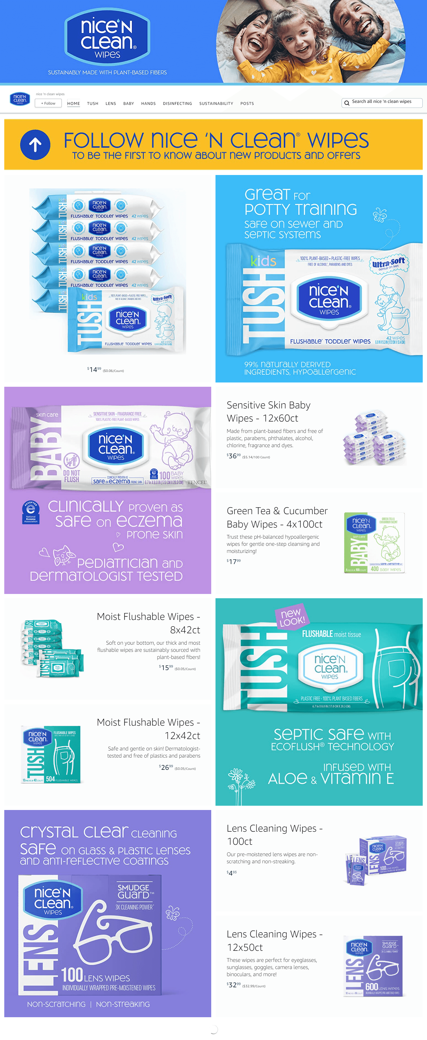 Amazon.com  nice 'n clean wipes: Storefront