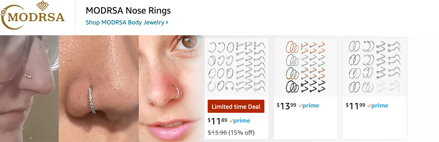 Amazon.com   nose rings: Ad - Sponsored Brand