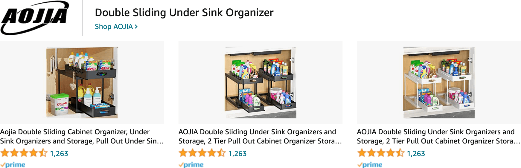 Ad - Sponsored Brand for Amazon.com   organization and storage