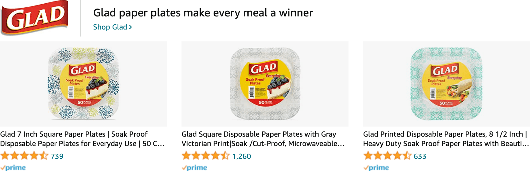 Amazon.com   paper plates: Ad - Sponsored Brand