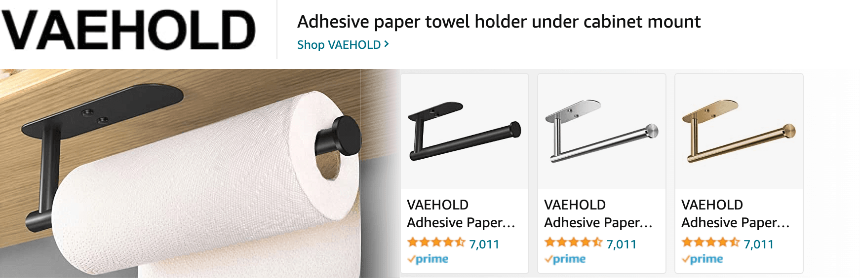 Amazon.com   paper towel holder: Ad - Sponsored Brand
