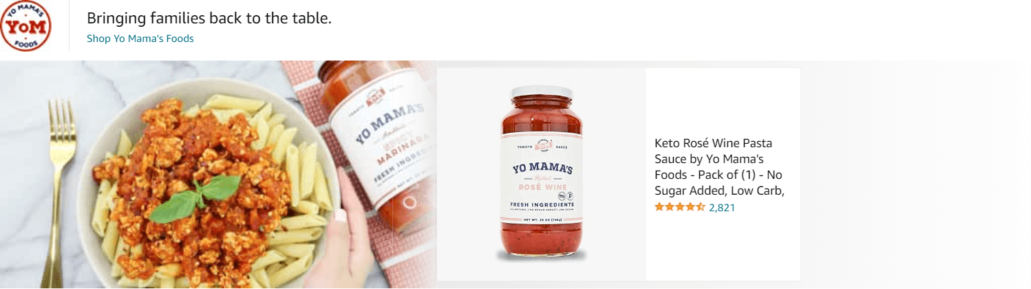 Amazon.com   pasta: Ad - Sponsored Brand