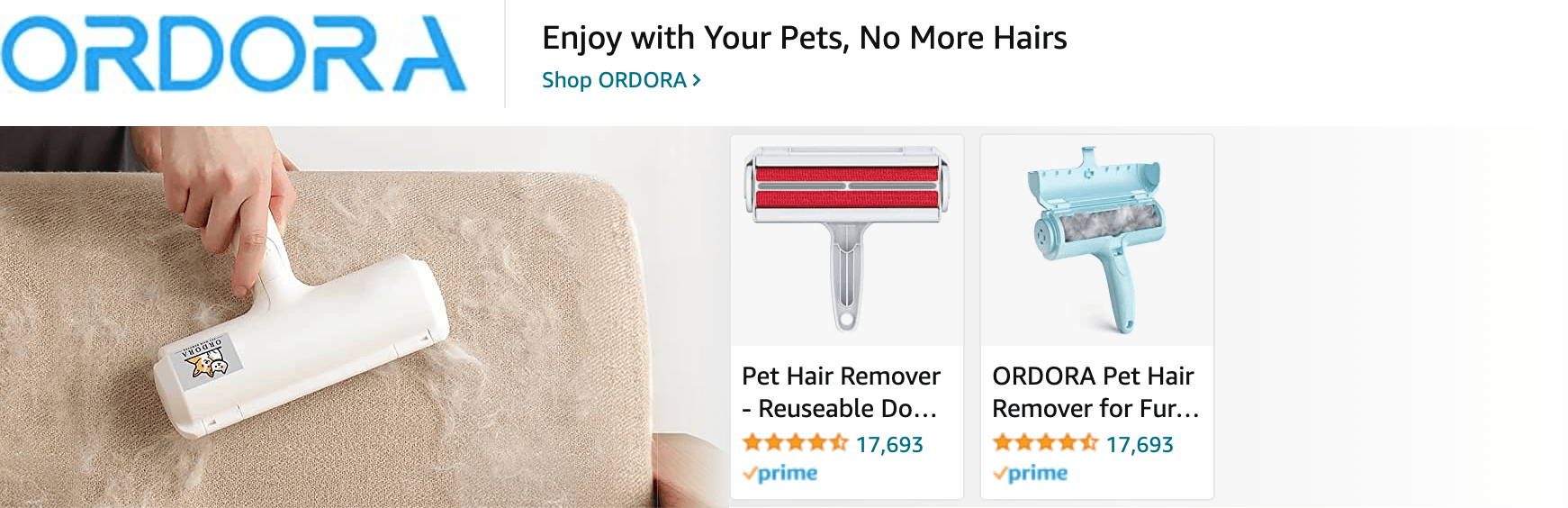 Ad - Sponsored Brand for Amazon.com   pet hair remover for laundry