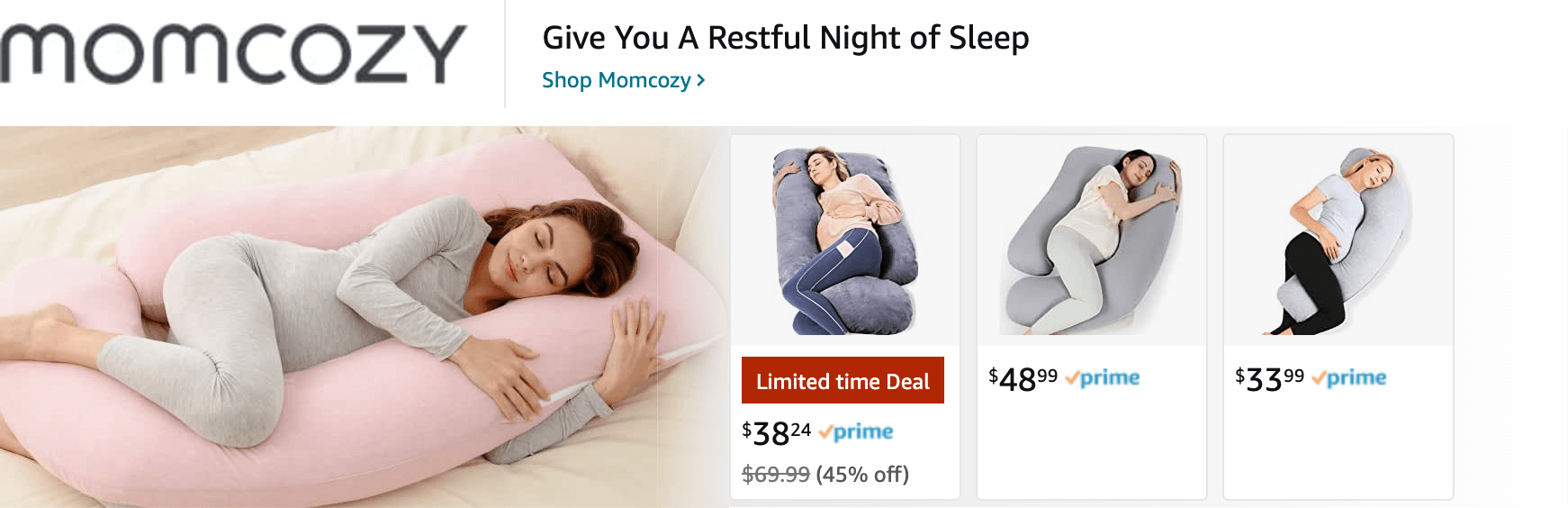 Amazon.com   pregnancy pillows: Ad - Sponsored Brand