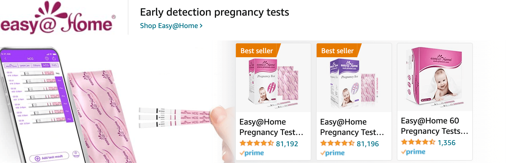 Amazon.com   pregnancy tests: Ad - Sponsored Brand