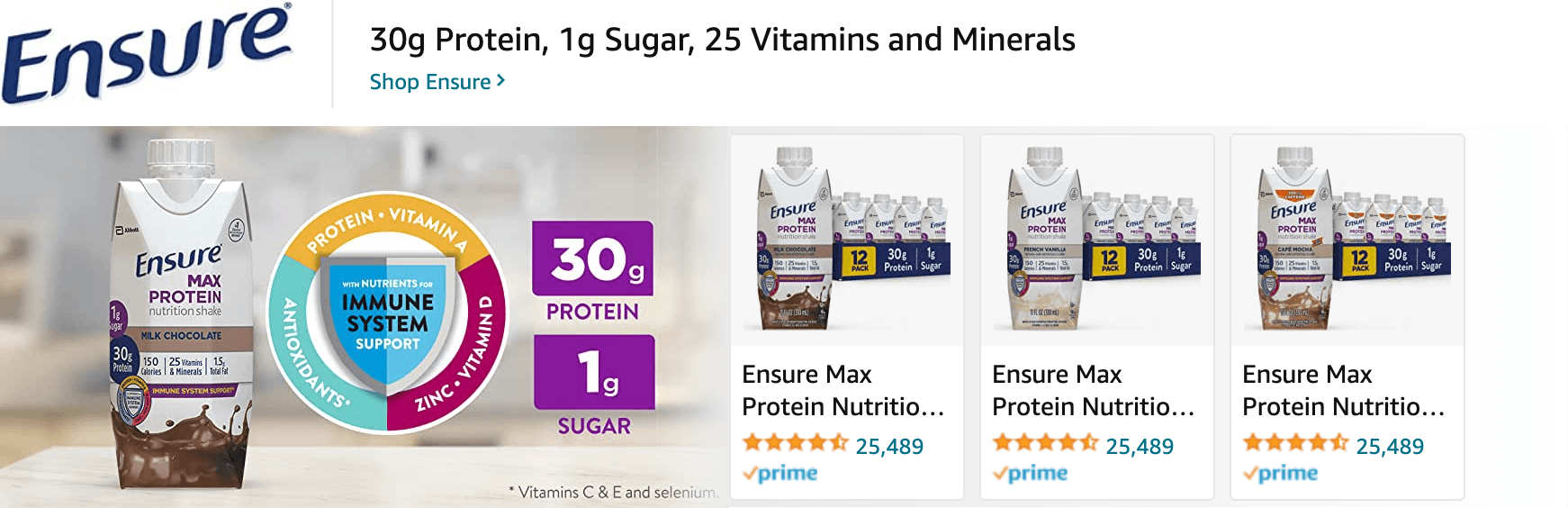 Amazon.com   premier protein shake: Ad - Sponsored Brand