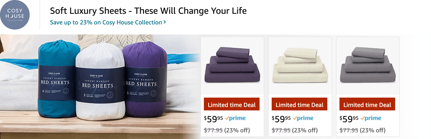 Amazon.com   queen sheet set: Ad - Sponsored Brand