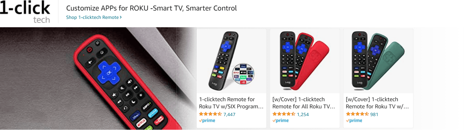 Amazon.com   roku remote: Ad - Sponsored Brand