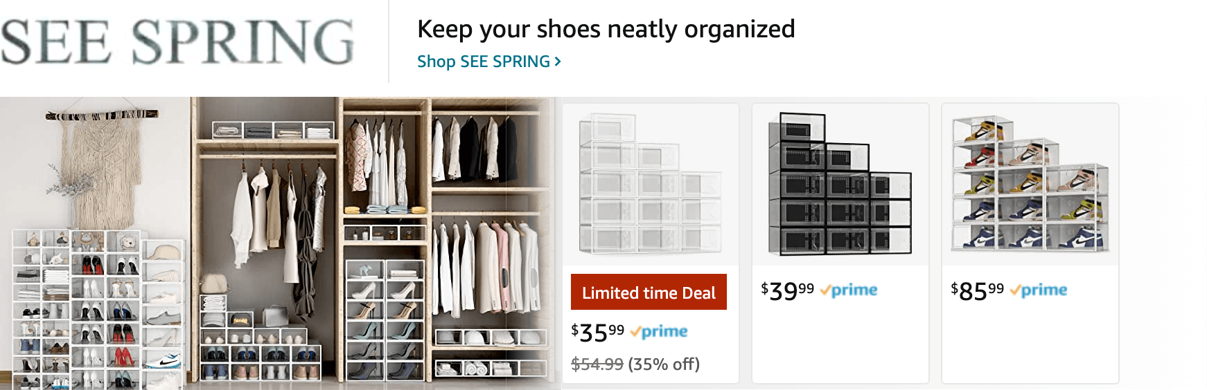 Amazon.com   shoe organizer: Ad - Sponsored Brand