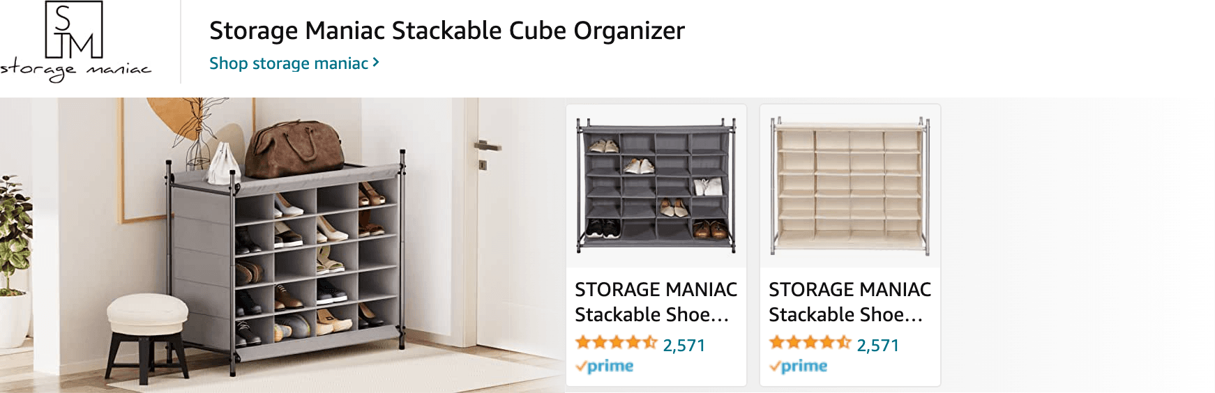 Amazon.com   shoe rack: Ad - Sponsored Brand