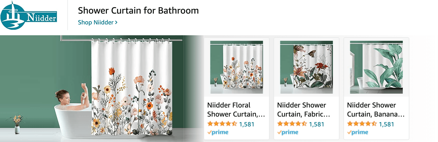 Amazon.com   shower curtain: Ad - Sponsored Brand