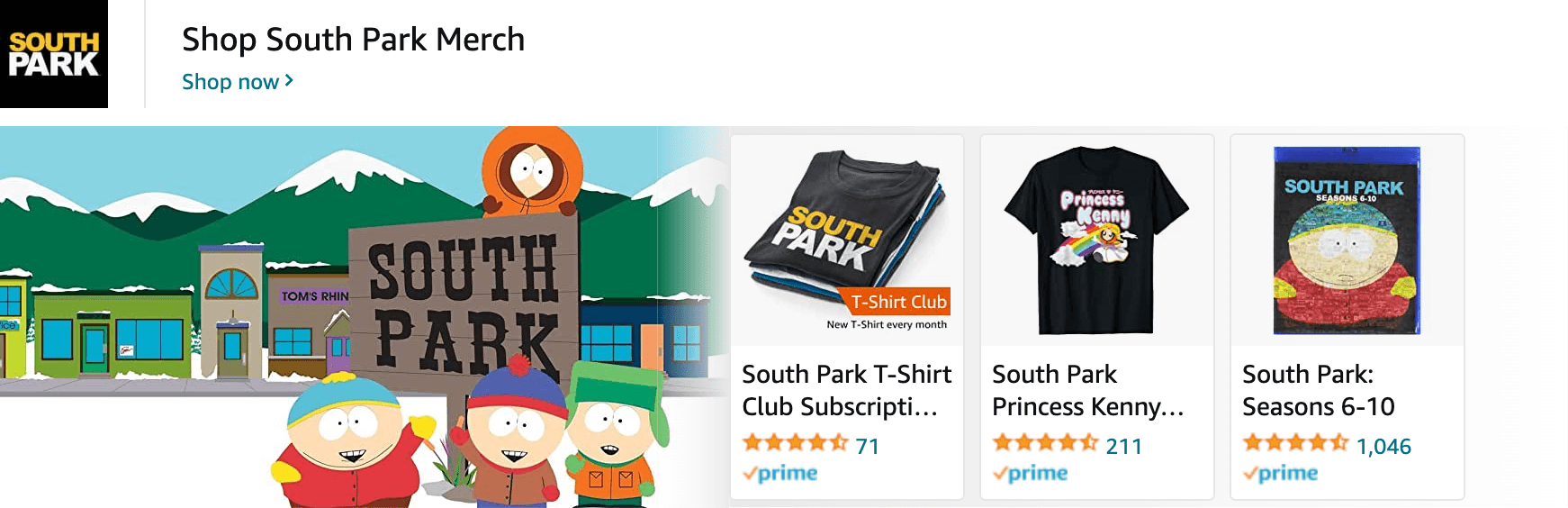 Amazon.com   south park: Ad - Sponsored Brand