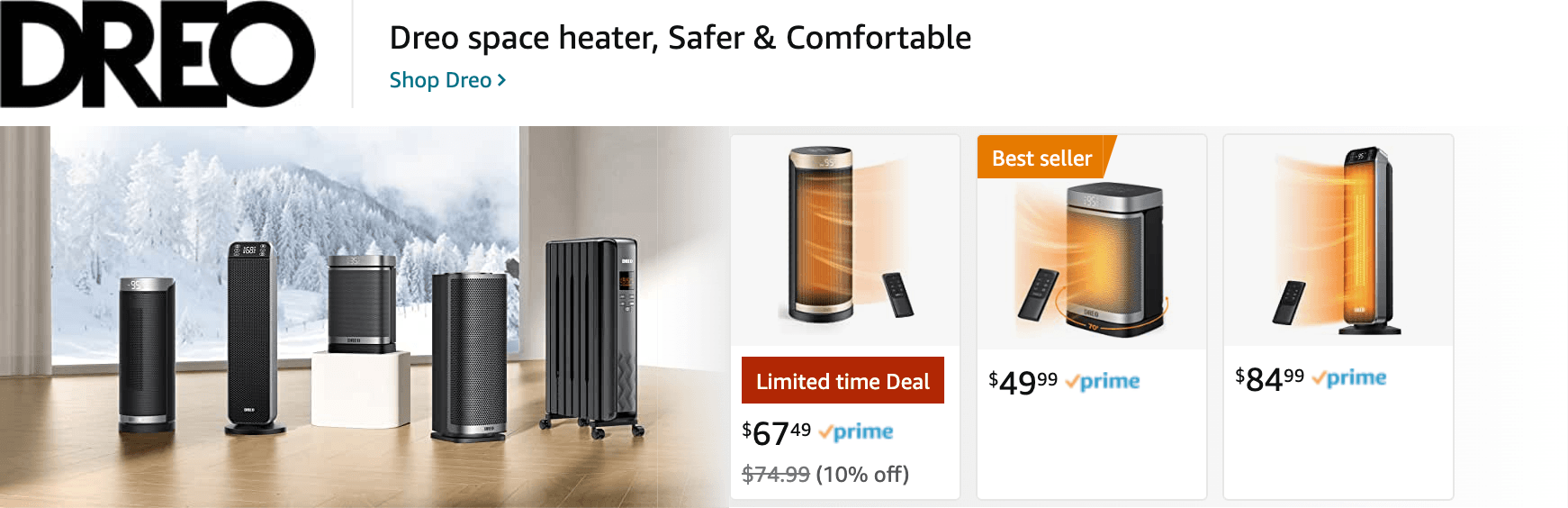 Amazon.com space heaters for indoor use: Ad - Sponsored Brand