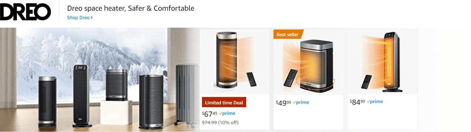 Amazon.com   space heaters for indoor use: Ad - Sponsored Brand