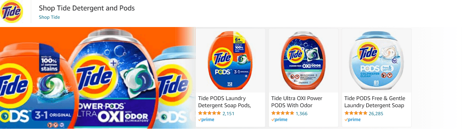 Amazon.com   tide pods: Ad - Sponsored Brand