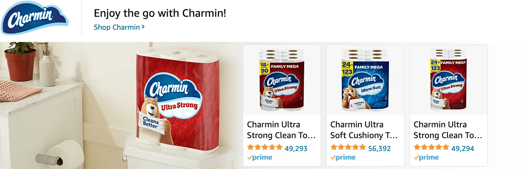 Amazon.com   toilet paper: Ad - Sponsored Brand
