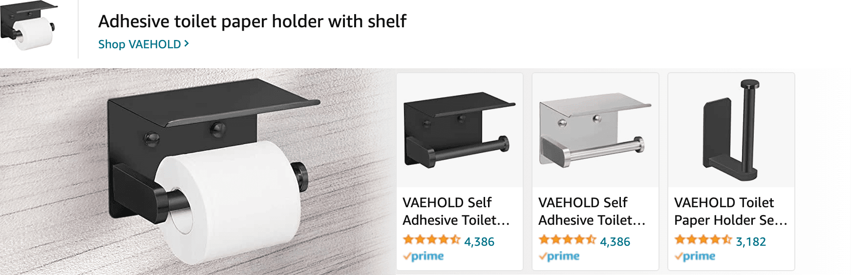 Amazon.com   toilet paper holder: Ad - Sponsored Brand