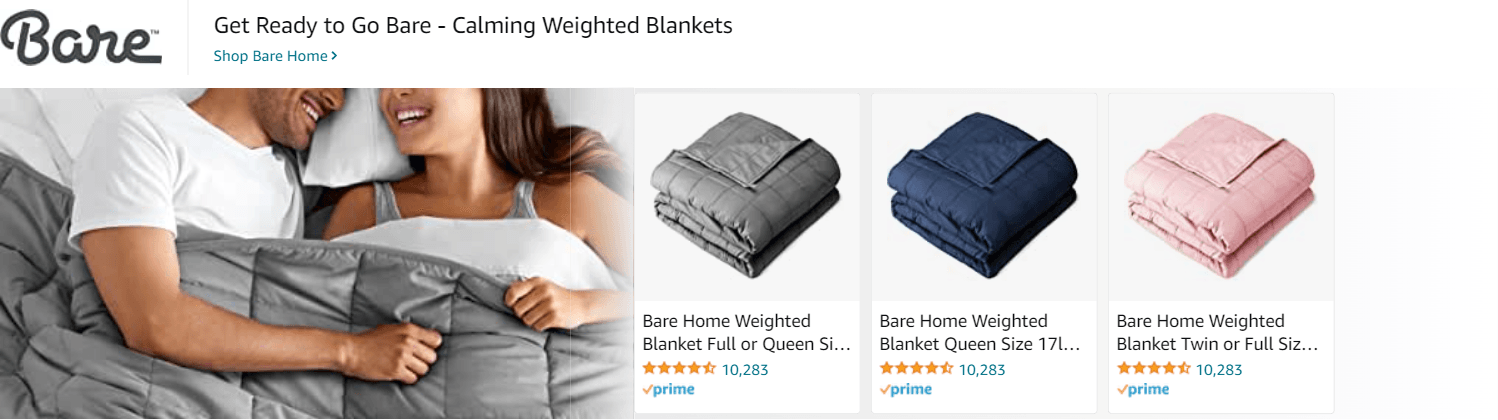 Amazon.com   weighted blanket: Ad - Sponsored Brand