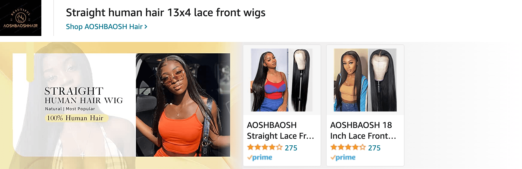 Amazon.com   wigs for black women human hair: Ad - Sponsored Brand
