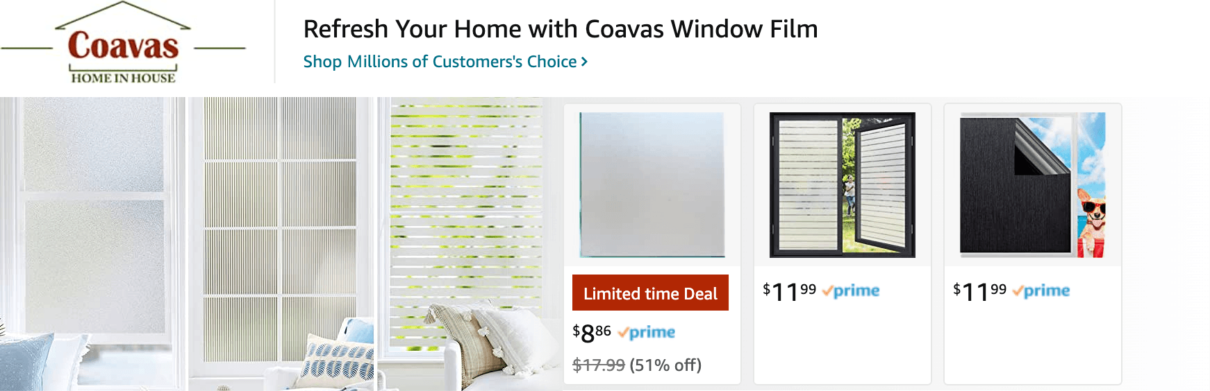 Amazon.com   window privacy film: Ad - Sponsored Brand