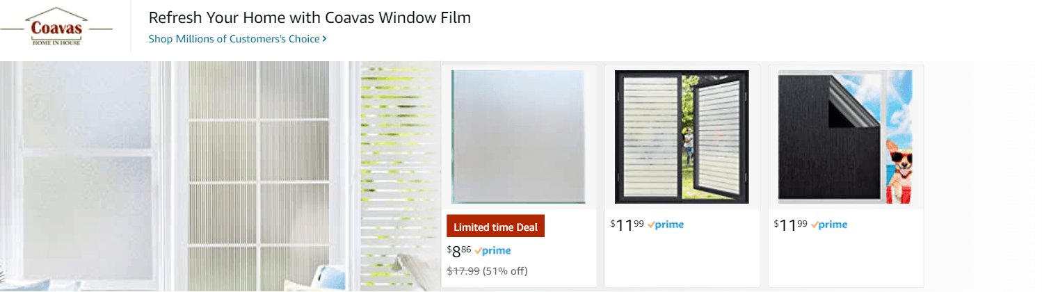 Amazon.com   window privacy film: Ad - Sponsored Brand