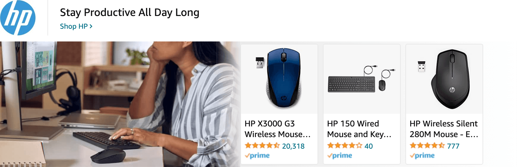 Amazon.com   wireless mouse: Ad - Sponsored Brand