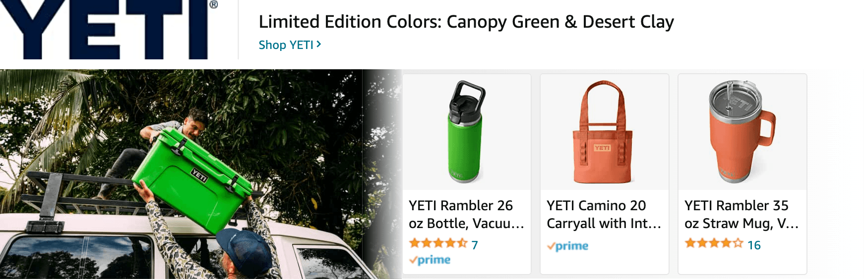 Amazon.com   yeti: Ad - Sponsored Brand