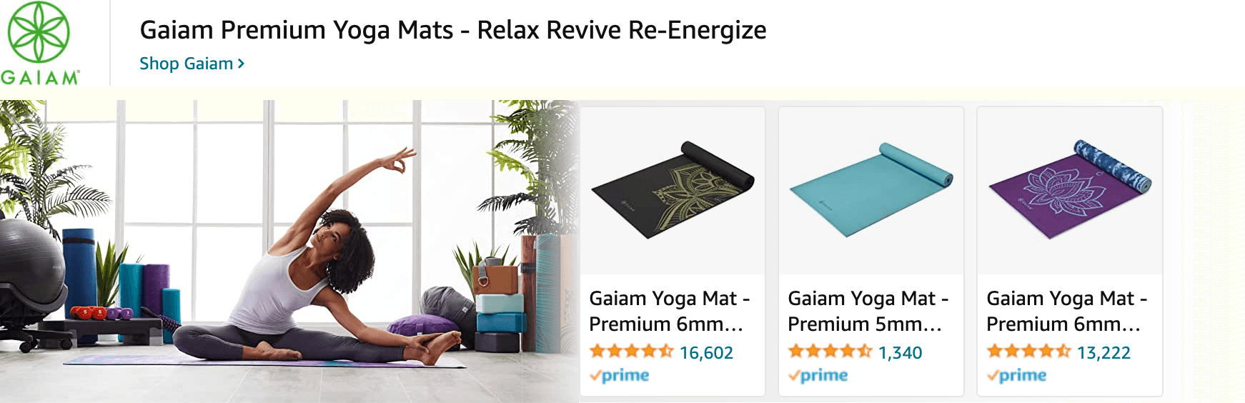 Amazon.com   yoga mat: Ad - Sponsored Brand