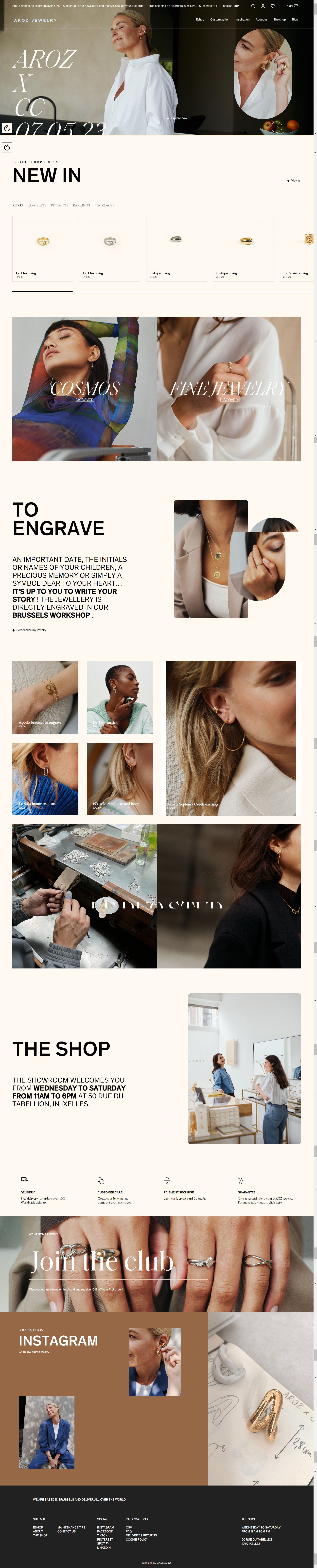 Aroz Jewelry: Amazon listing image