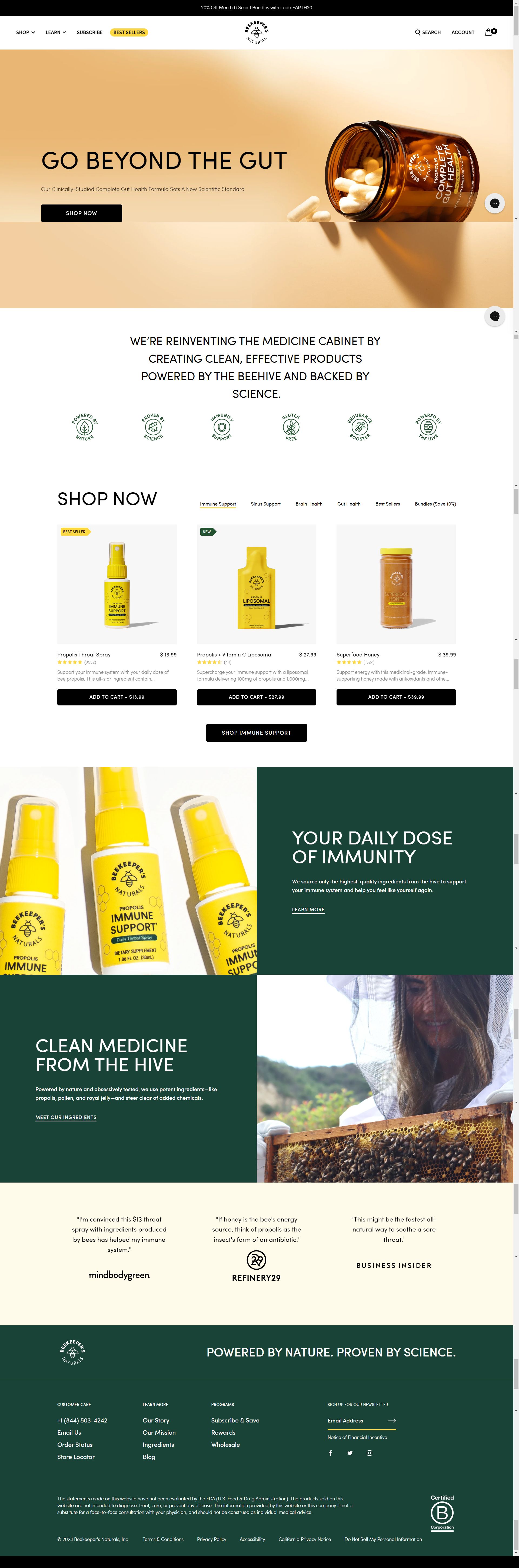 Bee Keepers Naturals: Amazon listing image