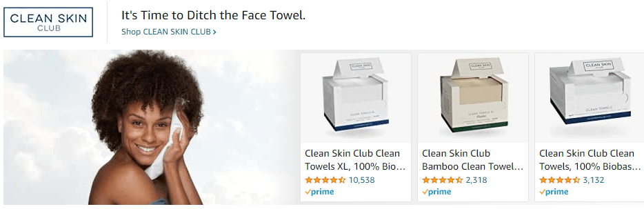 CleanSkinClub: Ad - Sponsored Brand