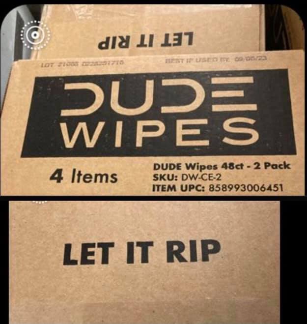 Dude Wipes: Packaging