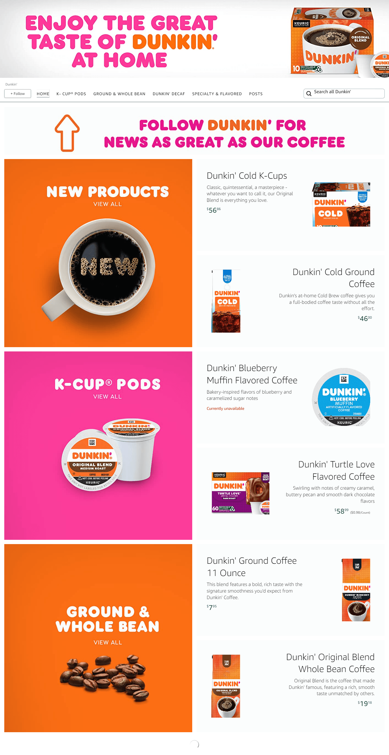 Dunkin': Storefront
