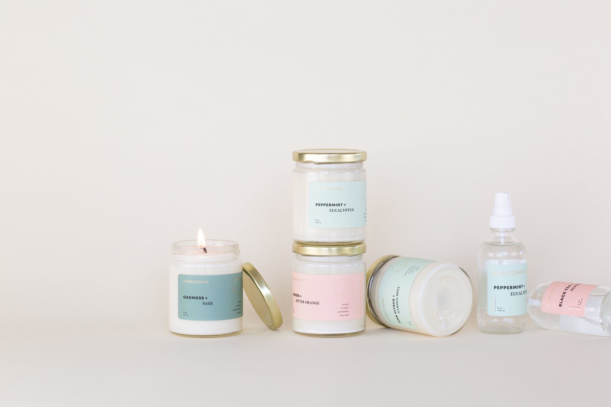 Homecoming Candles 16: Product Hero Images