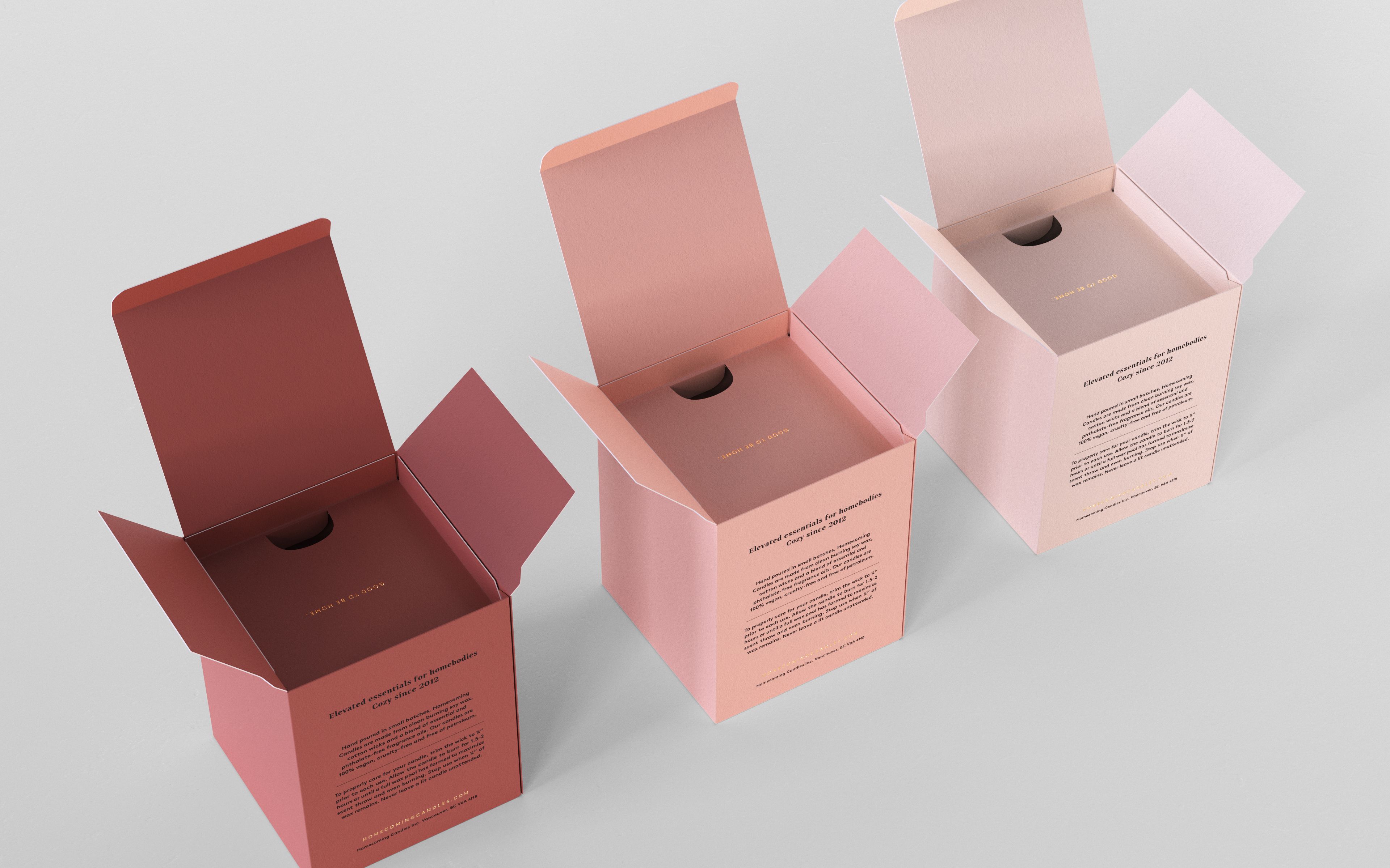 Packaging for Homecoming Candles 2