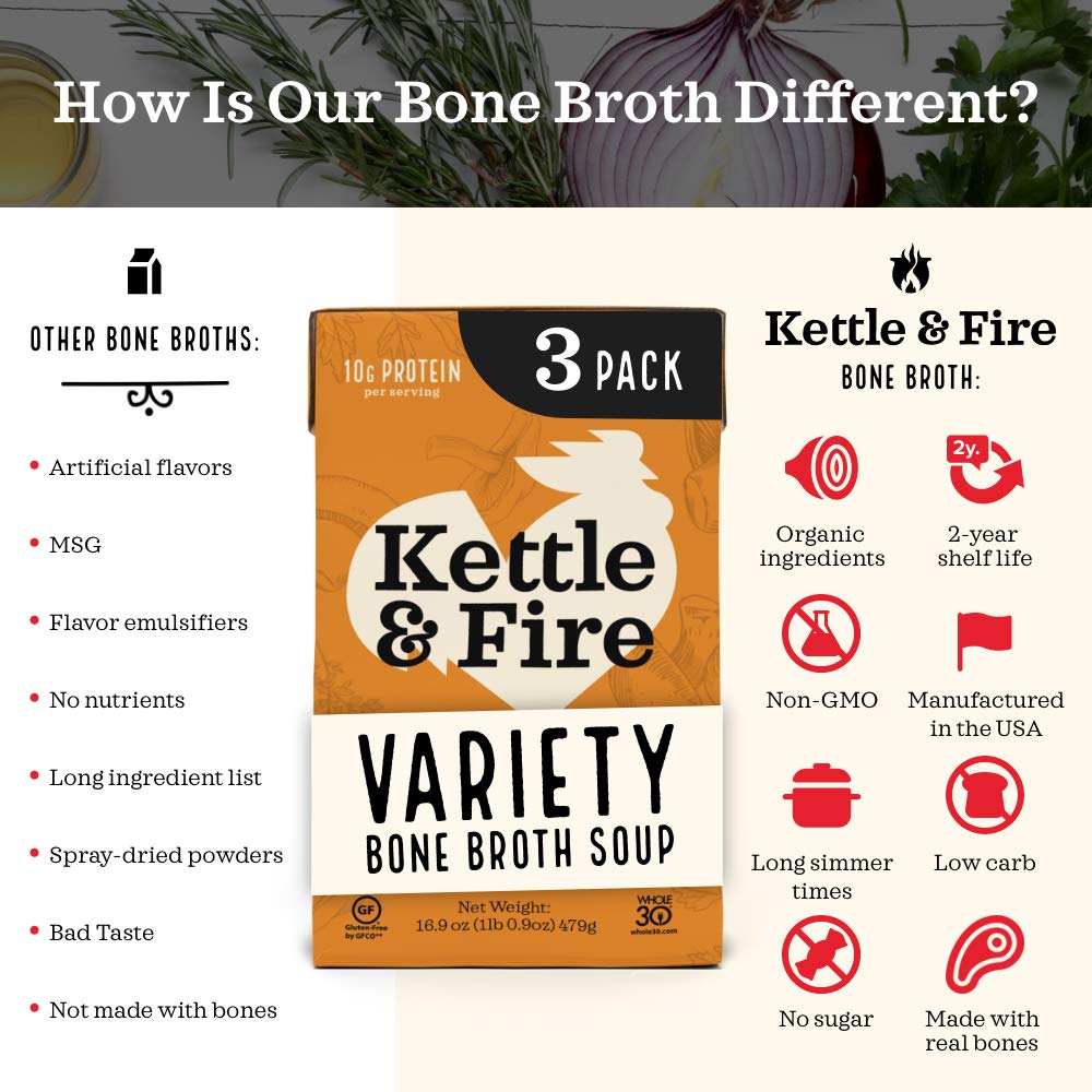 Kettle & Fire Bone Broth 4: Competitor Comparison Secondary Images
